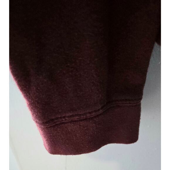 Vitoria's Secret Pink Women's 3/4 Zip with Front Pouch Large Maroon and Gray - Picture 6 of 10